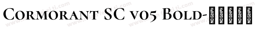 Cormorant SC v05 Bold字体转换